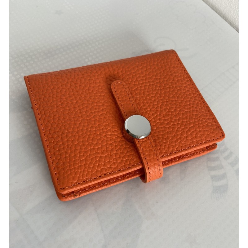 Женский кожаный кошелек Annie оранжевый - 4 фото