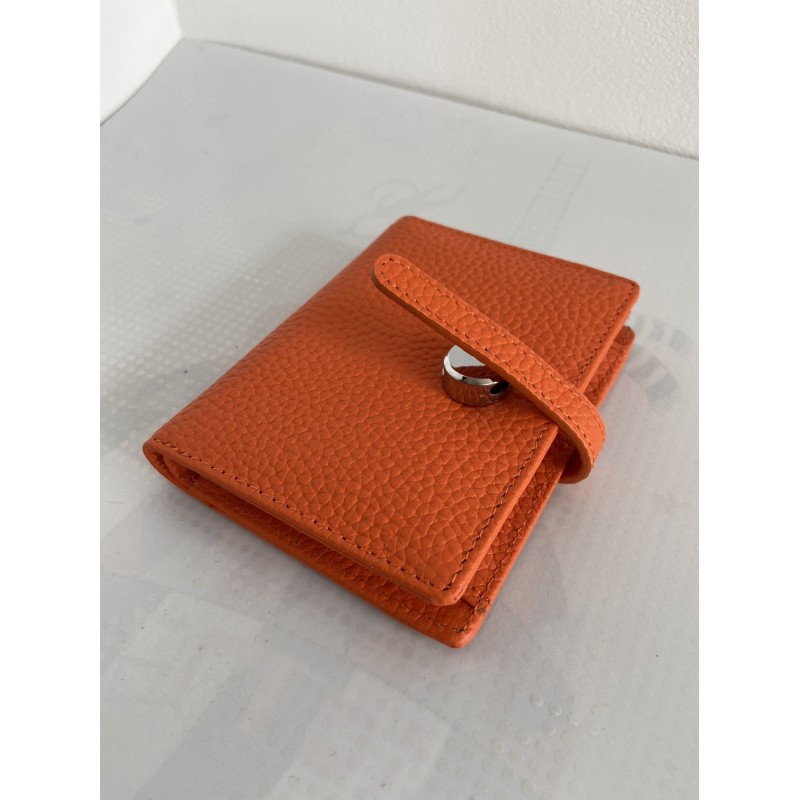 Женский кожаный кошелек Annie оранжевый - 5 фото