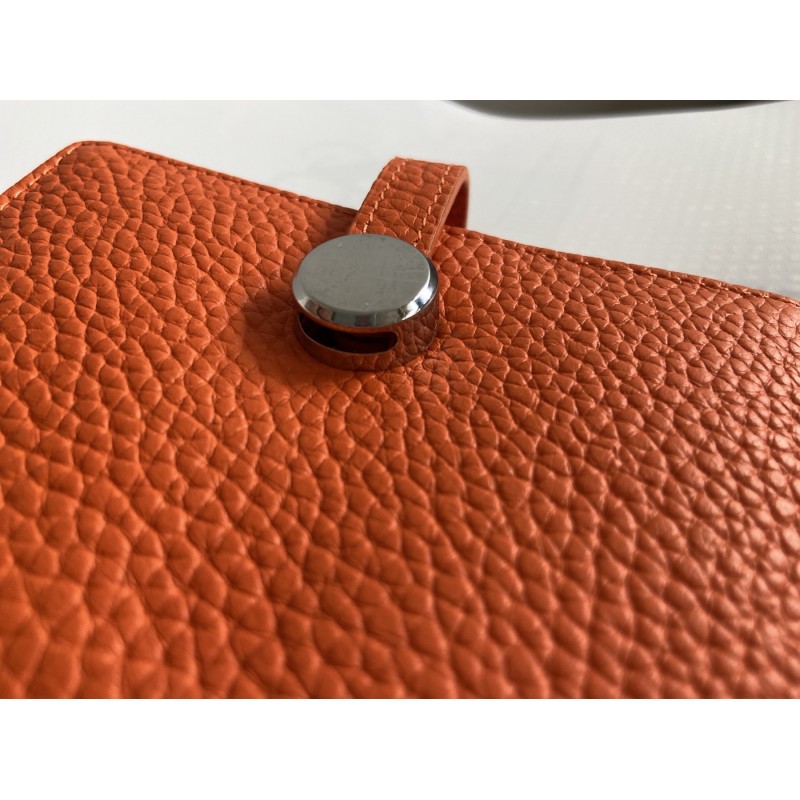 Жіночий шкіряний гаманець Annie помаранчевий - 6 фото