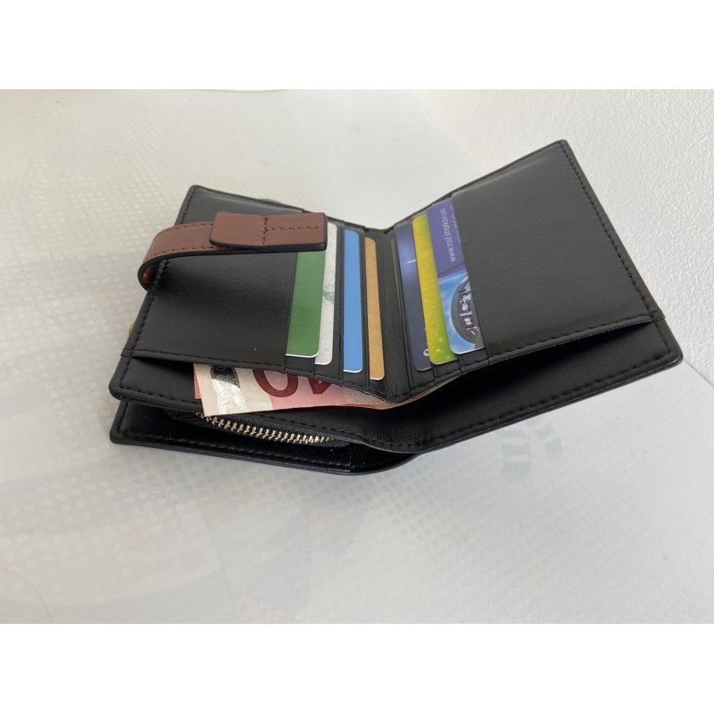 Жіночий шкіряний гаманець Margie чорний - 5 фото