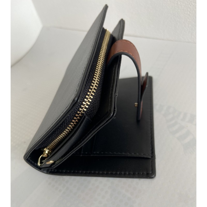 Жіночий шкіряний гаманець Margie чорний - 8 фото