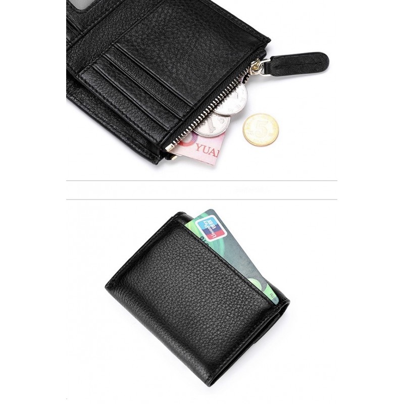 Жіночий шкіряний гаманець Belinda чорний - 4 фото