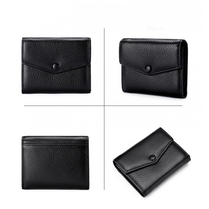 Жіночий шкіряний гаманець Belinda чорний - 5 фото