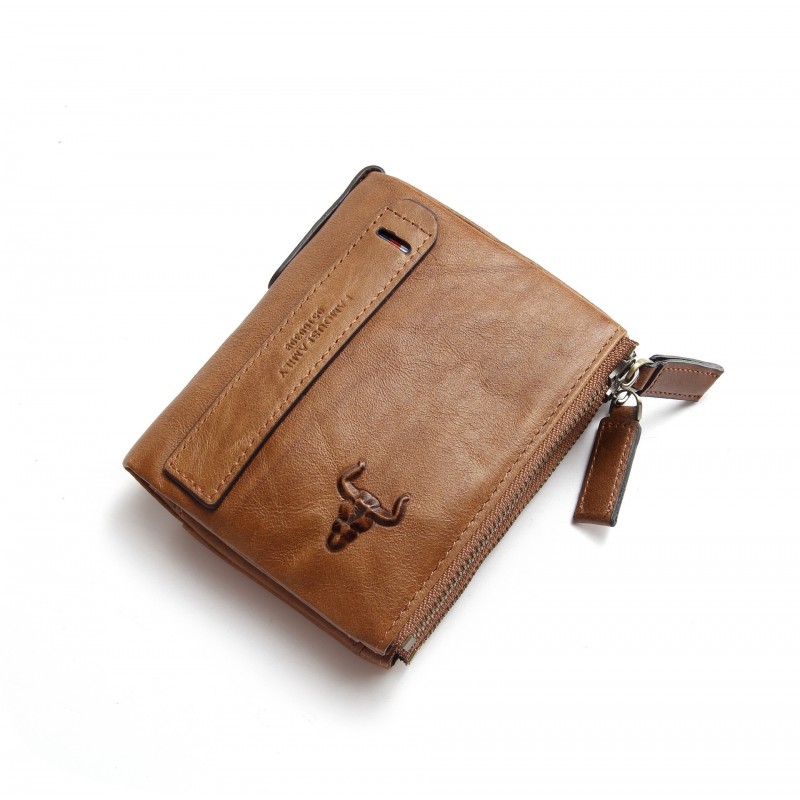 Чоловічий шкіряний гаманець Corrida світло-коричневий - 6 фото