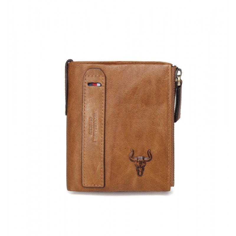 Чоловічий шкіряний гаманець Corrida світло-коричневий - 7 фото