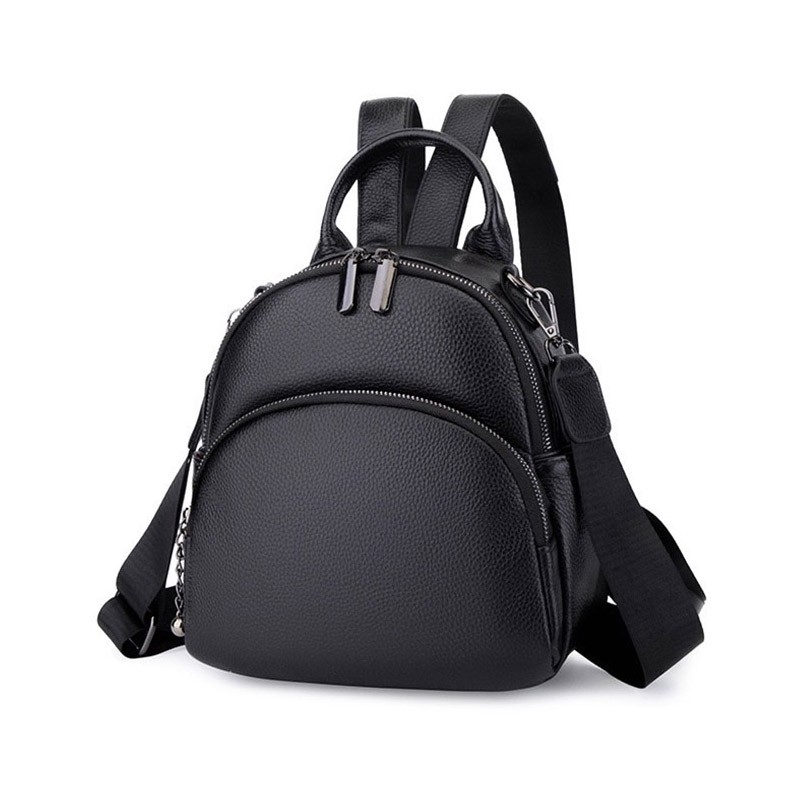 Женский кожаный рюкзак Glory черный - 4 фото