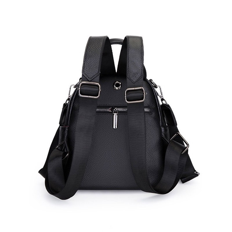 Жіночий шкіряний рюкзак Glory чорний - 6 фото