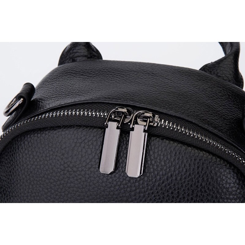 Женский кожаный рюкзак Glory черный - 9 фото