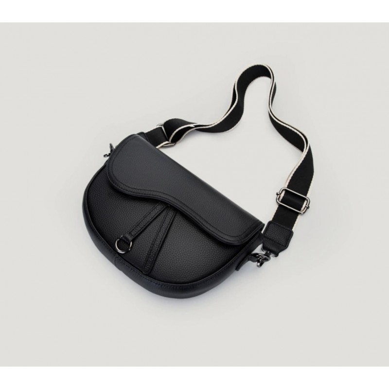 Женская кожаная сумка-клатч Patty черная - 5 фото