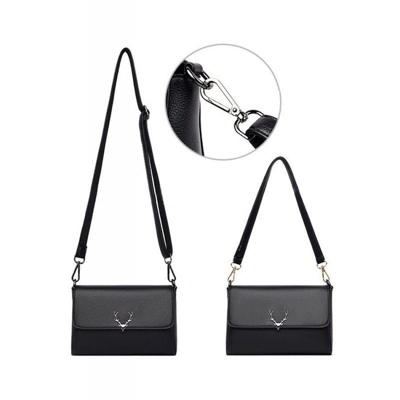 Женская сумка-клатч Janis черная - 6 фото