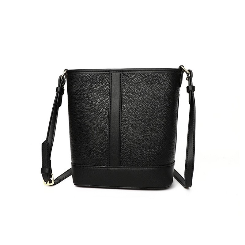 Женская кожаная сумка Carolyn черная - 4 фото