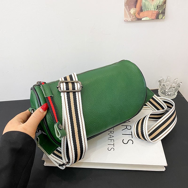 Жіноча шкіряна сумка Alice зелена - 3 фото