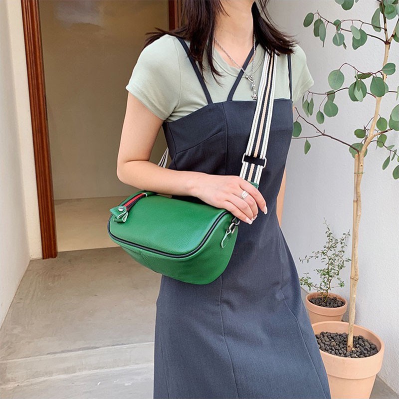 Жіноча шкіряна сумка Alice зелена - 5 фото