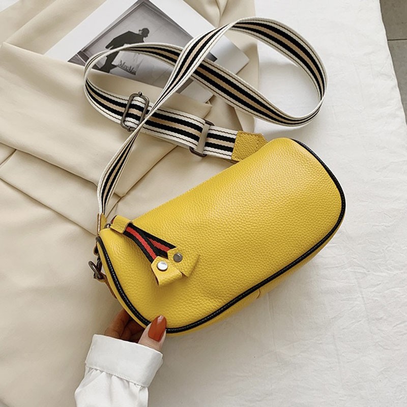 Жіноча шкіряна сумка Alice жовта - 1 фото