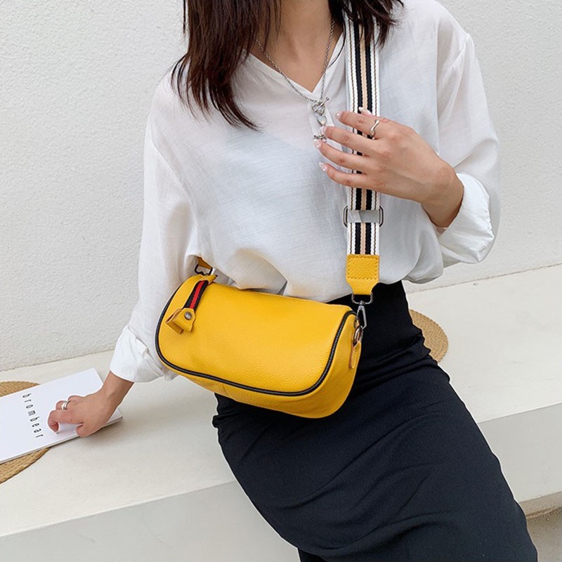 Жіноча шкіряна сумка Alice жовта - 2 фото
