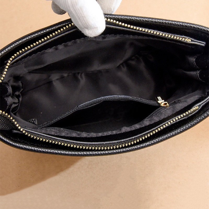 Женская кожаная сумка Janice черная - 8 фото
