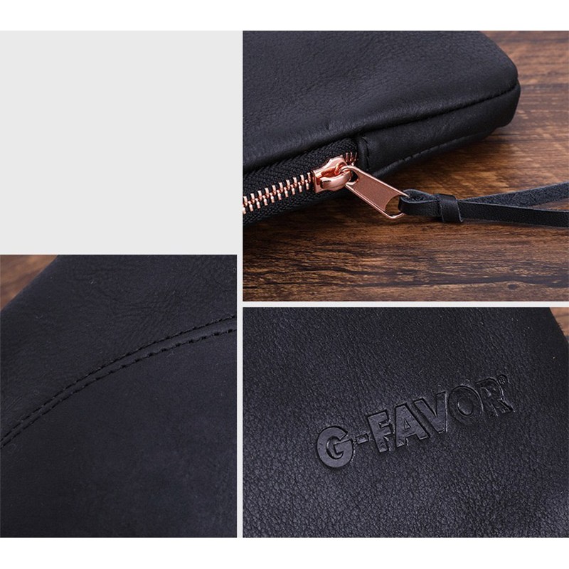 Кожаный чехол сумка для ноутбука и планшета Felix черный - 9 фото