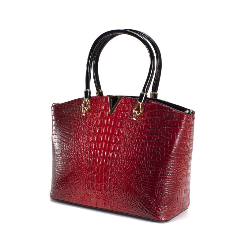 Женская классическая сумка Inessa красная - 1 фото
