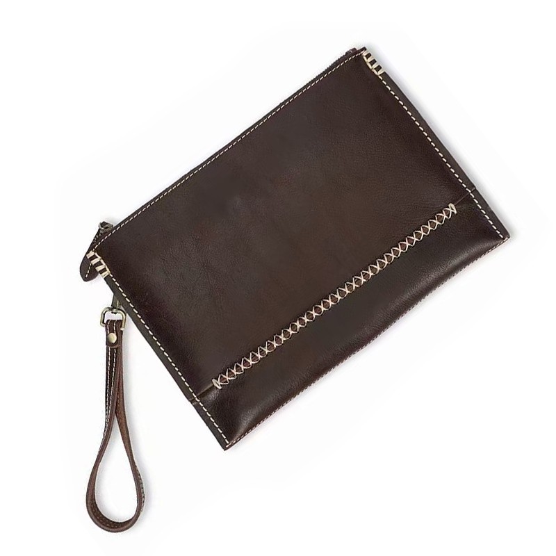 Кожаный чехол сумка для планшета Daniel темно-коричневый - 1 фото