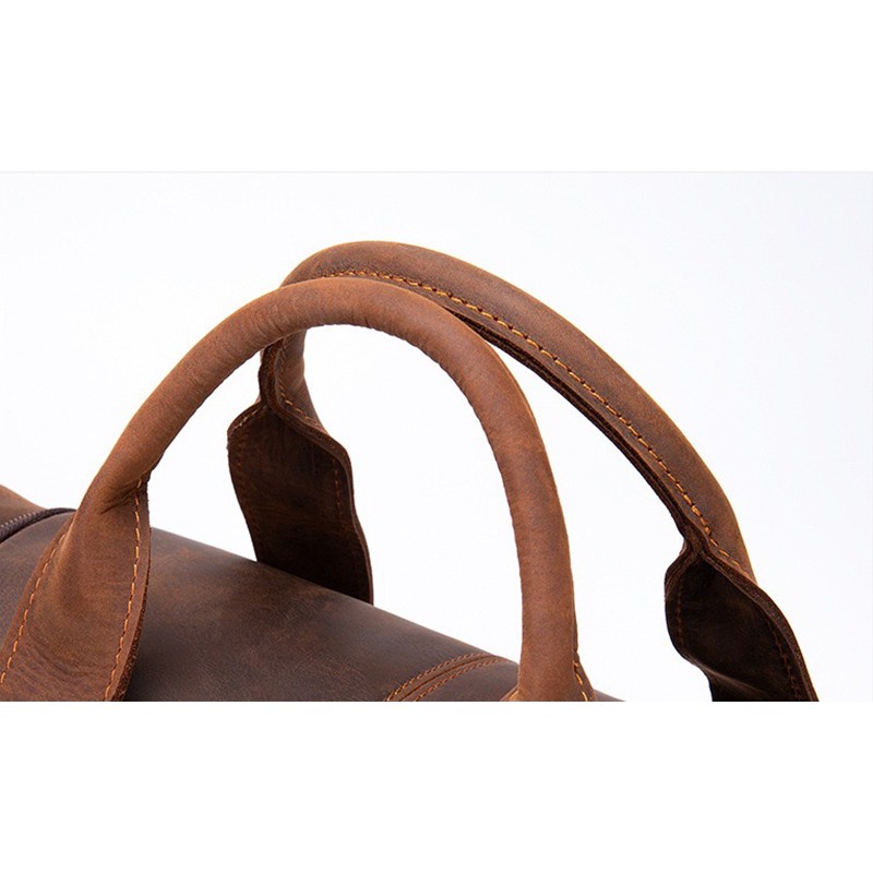 Чоловіча шкіряна дорожня сумка Clifford коричнева - 20 фото