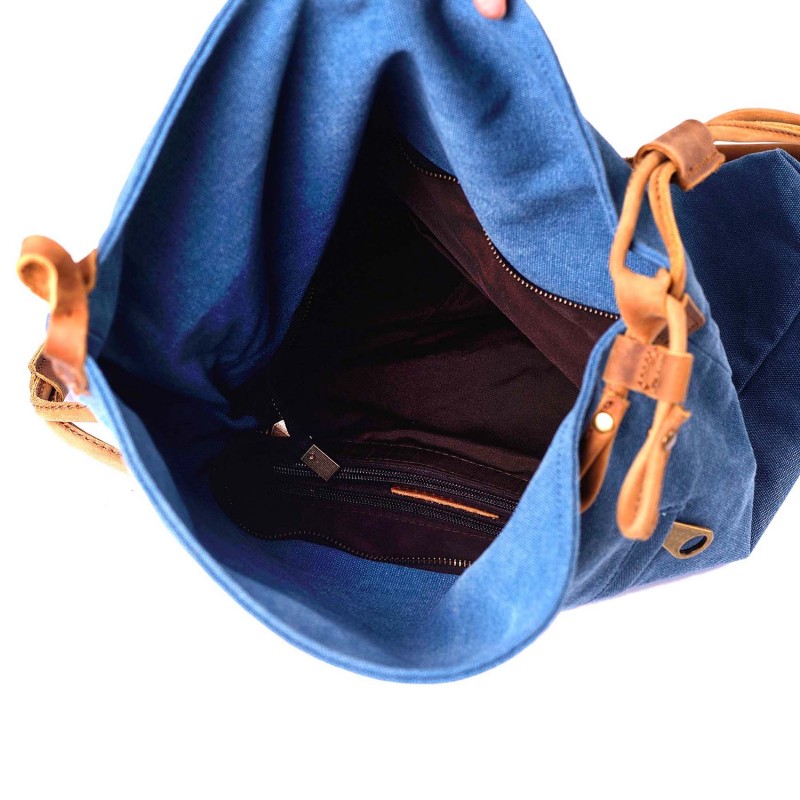 Женская сумка Air через плечо голубая - 5 фото