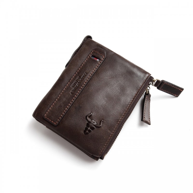 Чоловічий шкіряний гаманець Corrida темно-коричневий - 1 фото