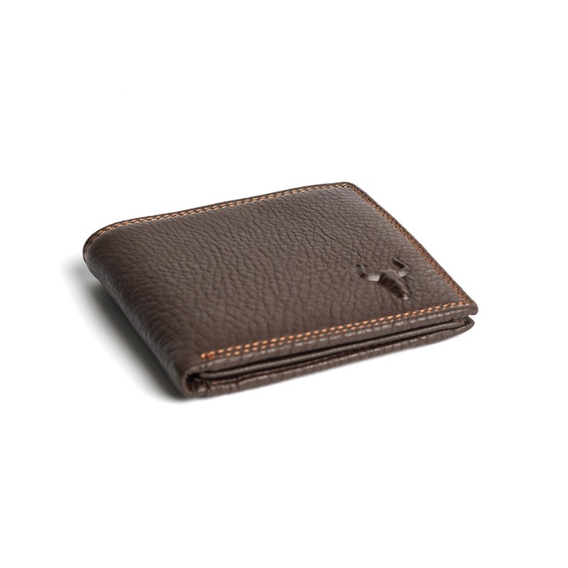 Чоловічий шкіряний гаманець Clan темно-коричневий - 2 фото