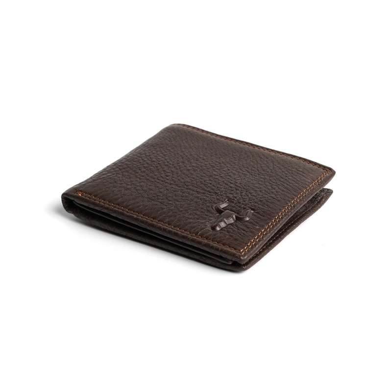 Чоловічий шкіряний гаманець Clan темно-коричневий - 7 фото