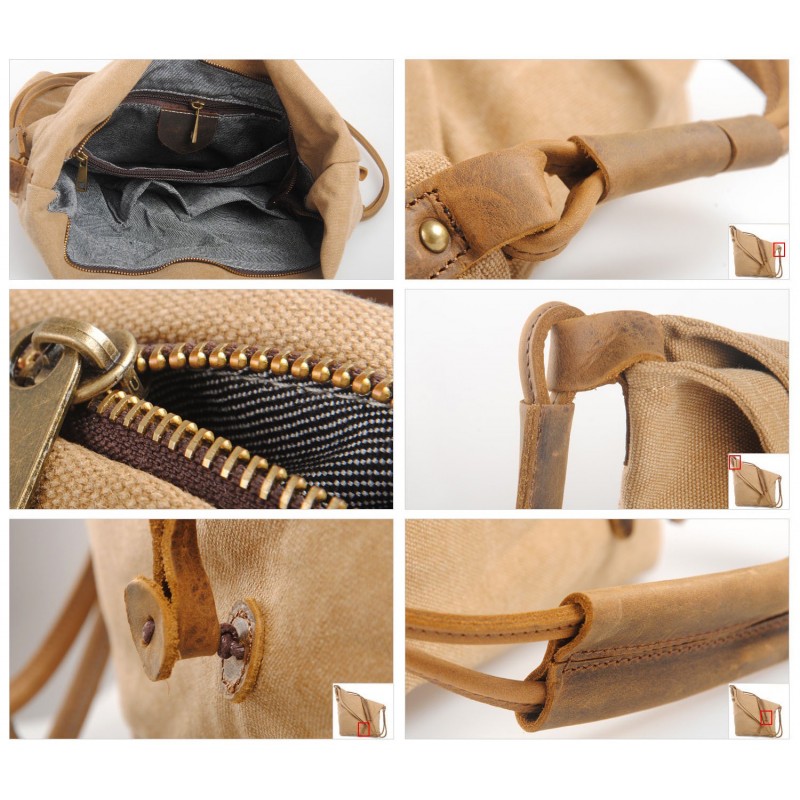 Женская сумка Air через плечо светло-коричневая - 9 фото