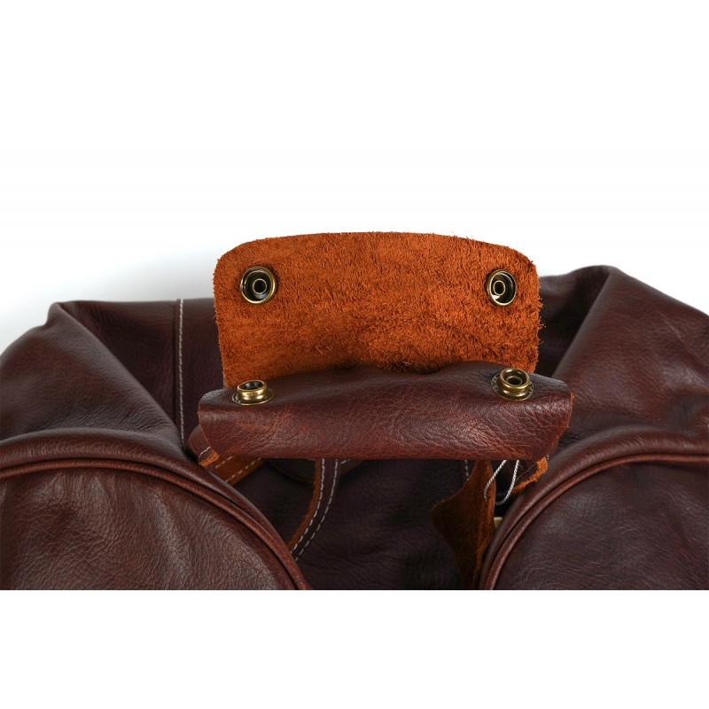 Мужская кожаная дорожная сумка Oswald коричневая - 5 фото