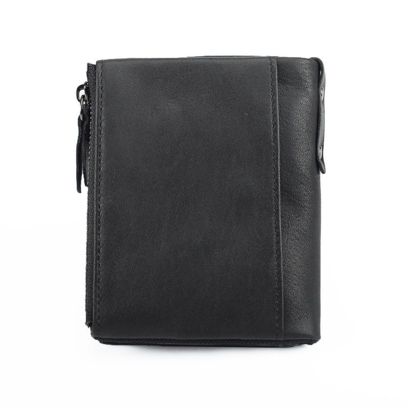 Чоловічий шкіряний гаманець Allen IP чорний - 4 фото