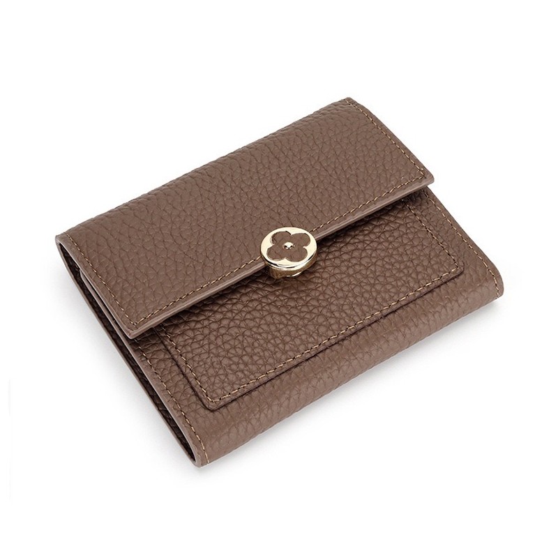 Женский кожаный кошелек Whitney коричневый - 1 фото