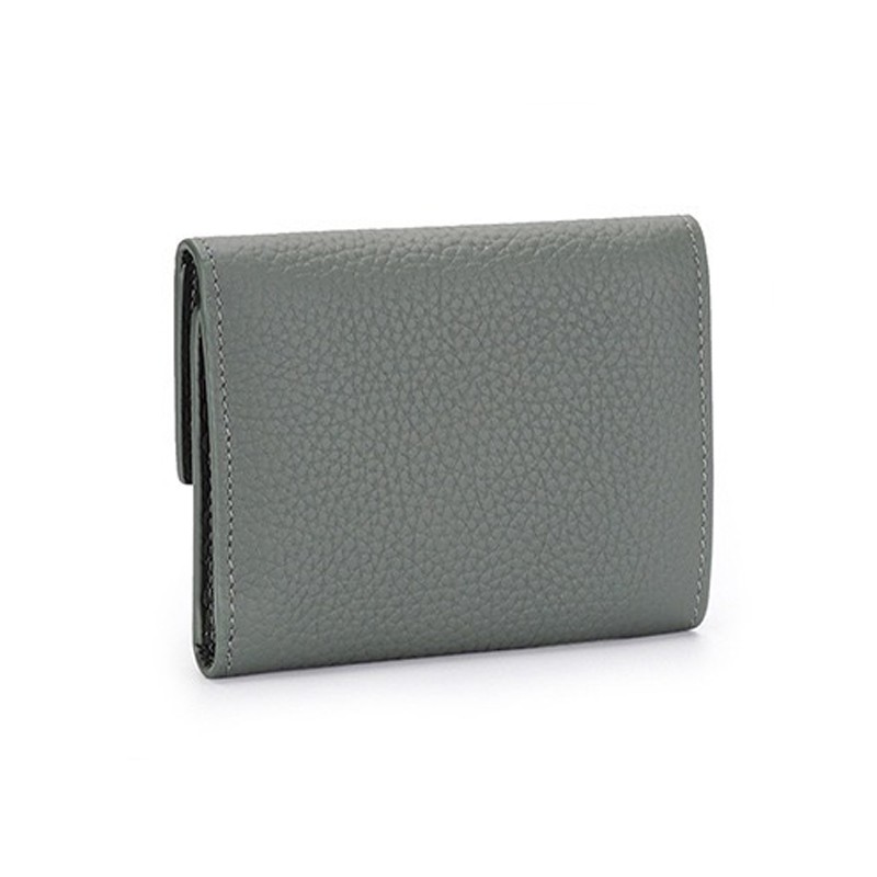 Женский кожаный кошелек Whitney серо-зеленый - 2 фото