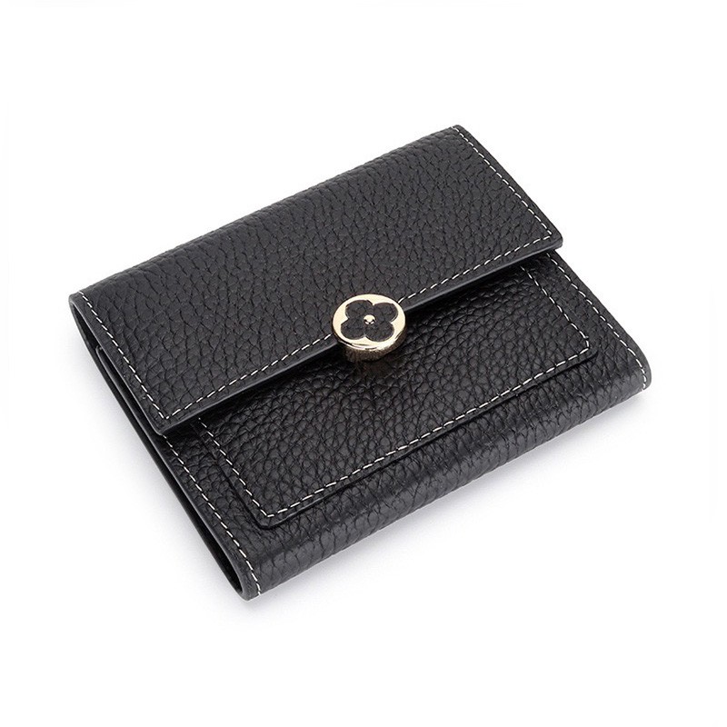 Женский кожаный кошелек Whitney черный - 1 фото