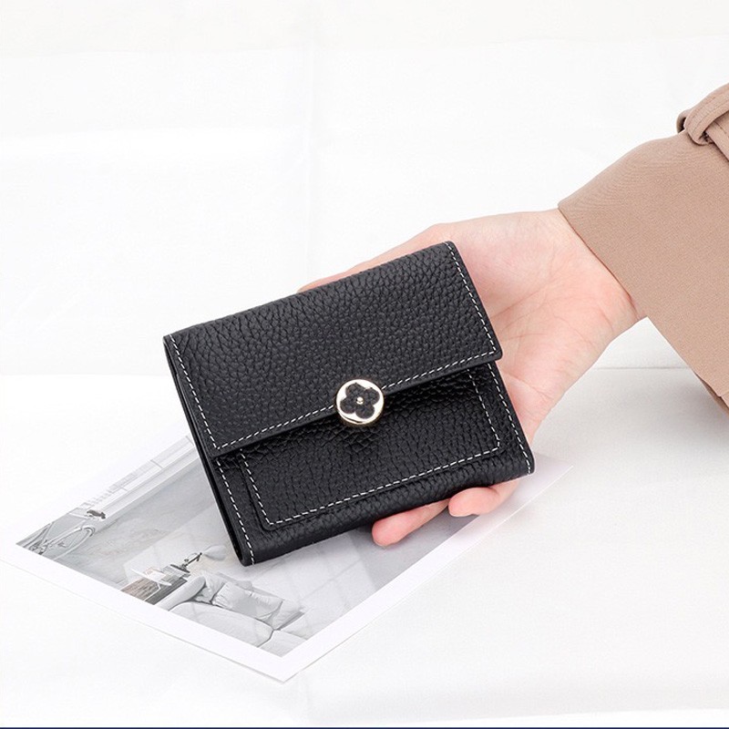 Жіночий шкіряний гаманець Whitney чорний - 5 фото