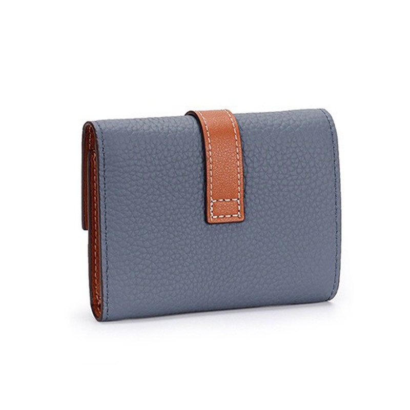 Жіночий шкіряний гаманець Rachel сіро-синій - 2 фото