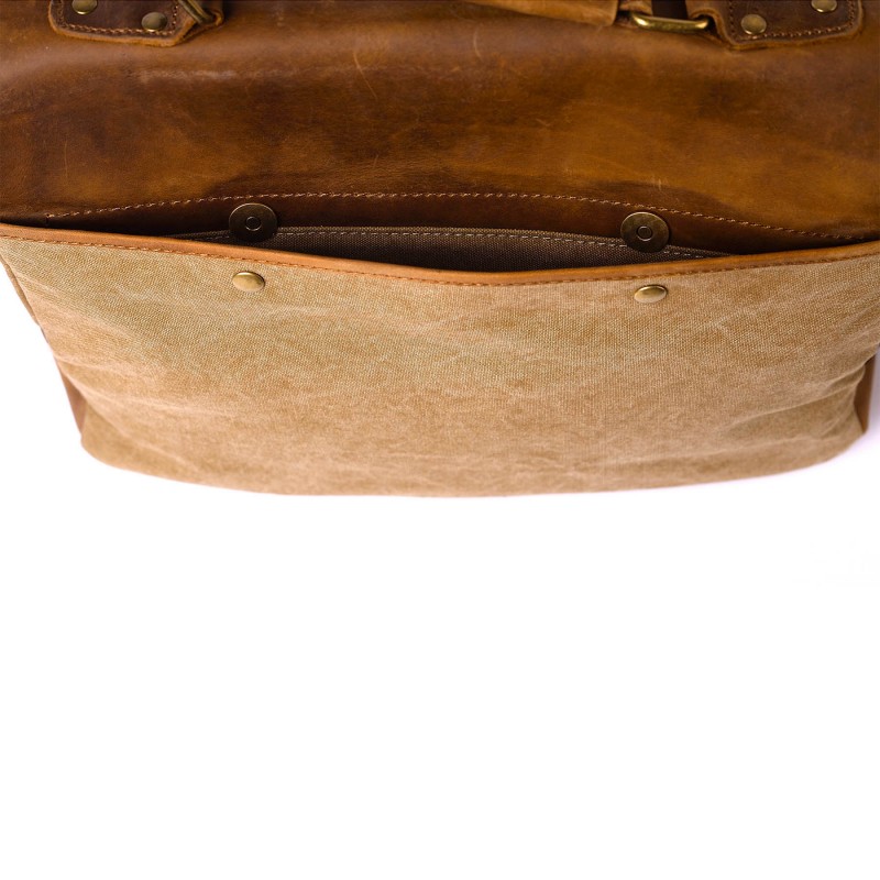 Чоловічий портфель Tone світло-коричневий - 7 фото