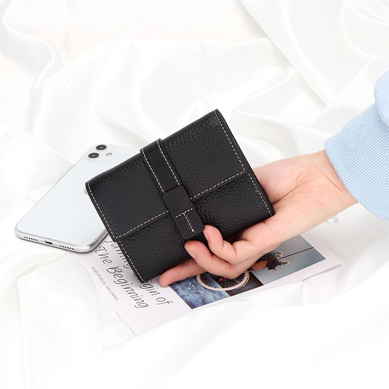 Жіночий шкіряний гаманець Rachel чорний - 1 фото