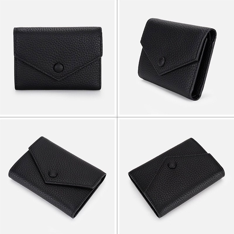 Жіночий шкіряний гаманець Ellie чорний - 3 фото