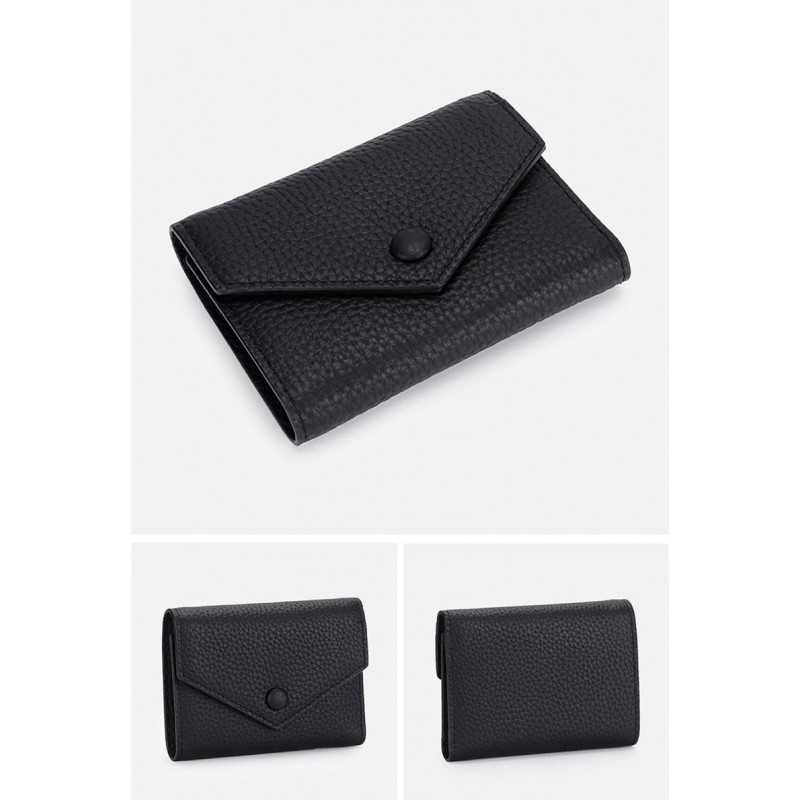 Жіночий шкіряний гаманець Ellie чорний - 6 фото