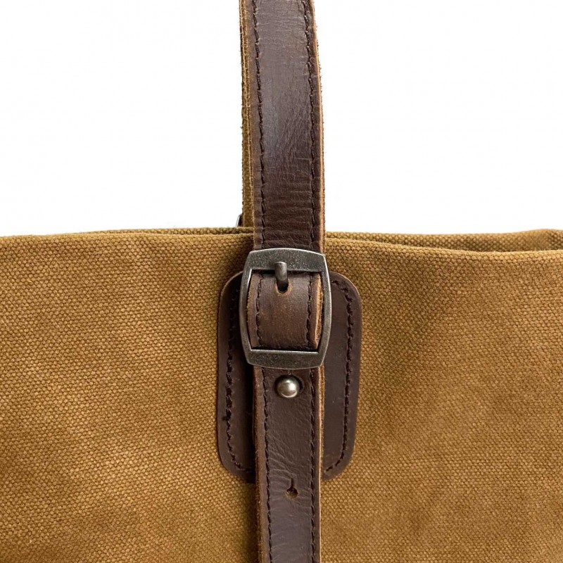 Женская сумка-тоут Acadia коричневая - 3 фото