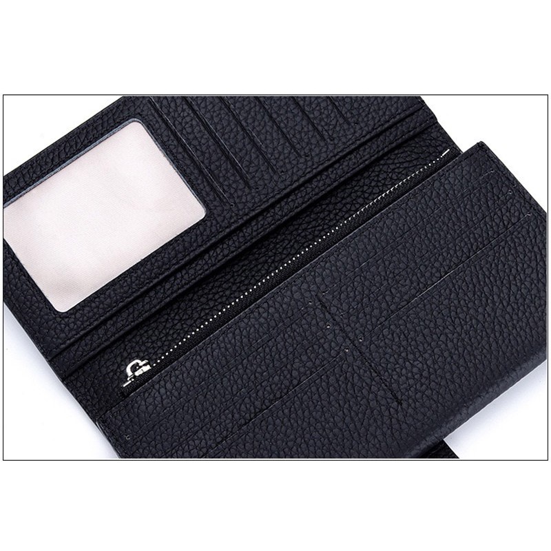 Жіночий шкіряний гаманець Louise чорний - 5 фото