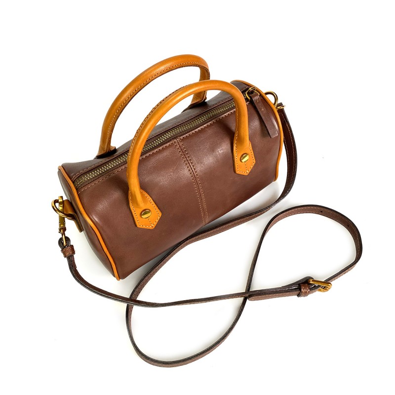 Женская кожаная сумка Patti коричневая - 3 фото