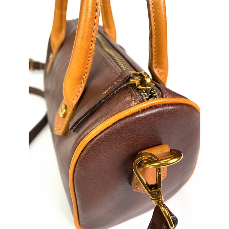 Женская кожаная сумка Patti коричневая - 7 фото