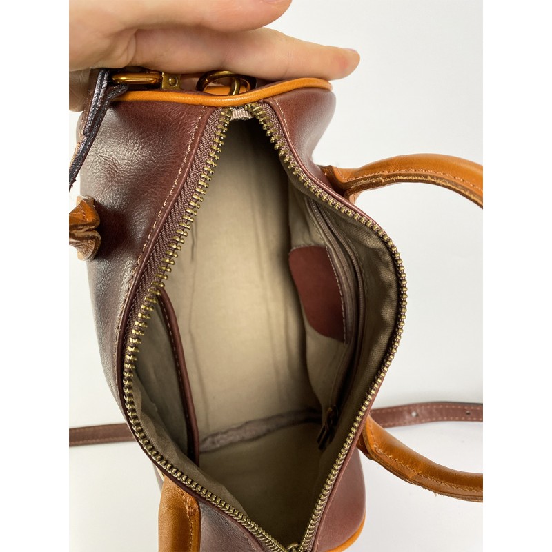 Женская кожаная сумка Patti коричневая - 8 фото