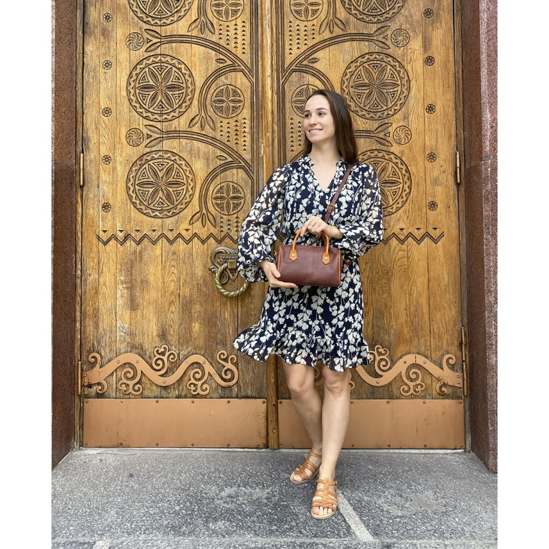 Женская кожаная сумка Patti коричневая - 2 фото