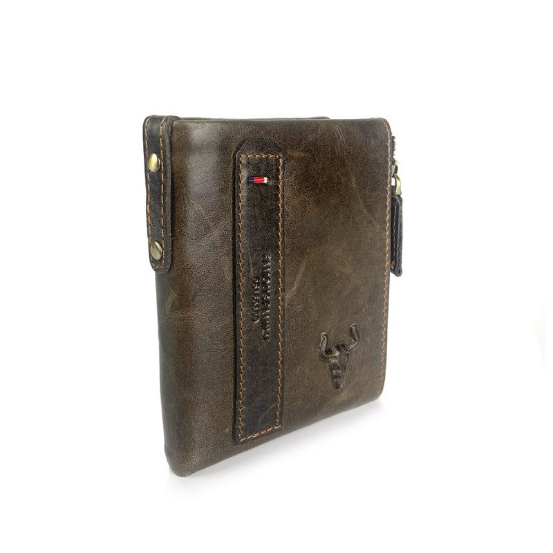 Чоловічий шкіряний гаманець Corrida коричневий - 5 фото
