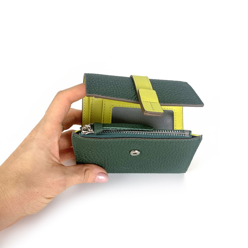 Женский кожаный кошелек Rachel темно-зеленый - 1 фото