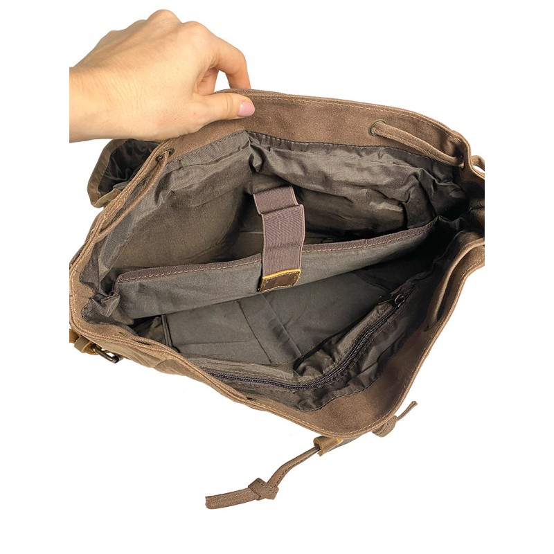 Чоловічий міський рюкзак Christopher коричневий - 6 фото