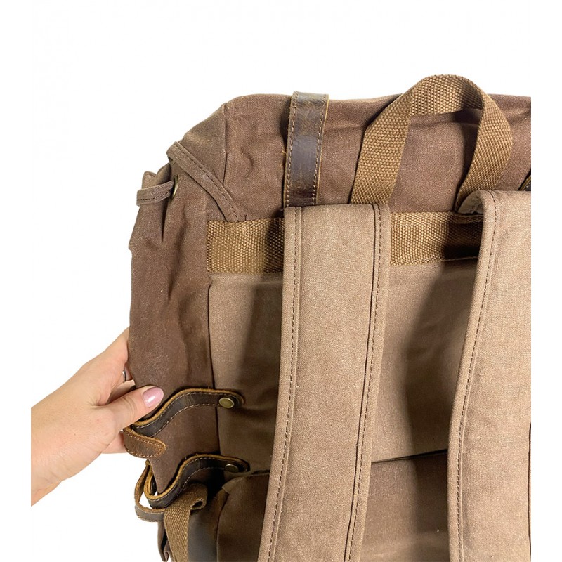 Мужской городской рюкзак Christopher коричневый - 4 фото